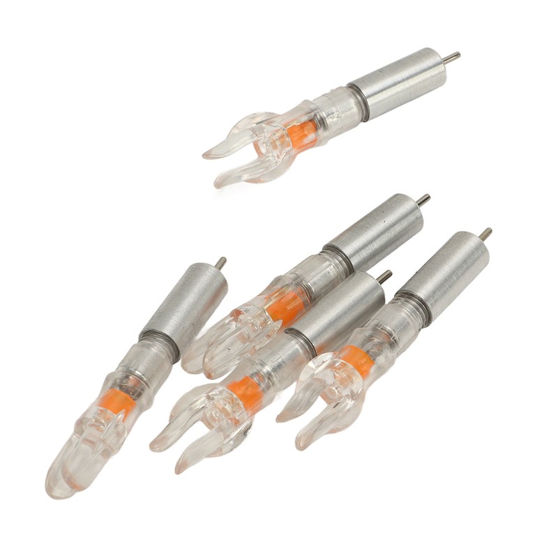 5PCS LED Lighted Nocks Plastic Shell Easy Installation for 6.2mm