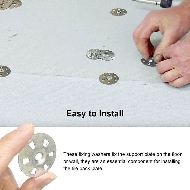 ESINO 100 Pieces Tile Backer Board Washers, Easy Fix Washers,