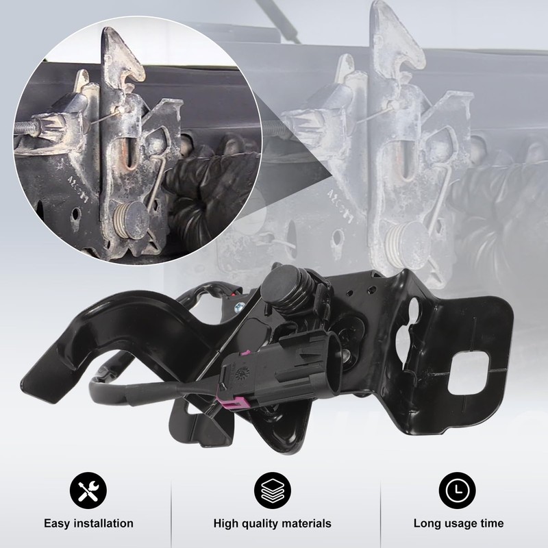 Hood Latch Lock Assembly Compatible with 2014-2019 Silverado 1500 Sierra