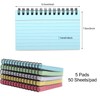 5 Pack Flash Cards, 250 Sheets Index Cards 5x3 Ruled