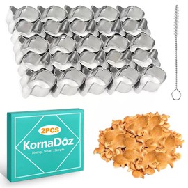 Cortador de galletas de 25 cavidades con cepillo para polvo de limpieza, mini molde de acero inoxidable en forma de pescado para masa antiadherente, herramienta de cocina para hornear para