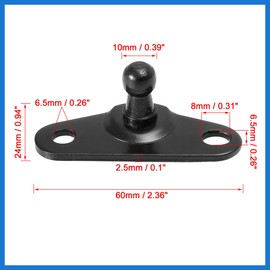 VekAuto 4pcs 10mm Auto Ball Studs Mounting Brackets for Gas Struts Shocks Auto Accessories