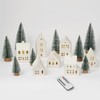 SOONOW Christmas Village Set - Ceramic Houses, Remote LED Tea