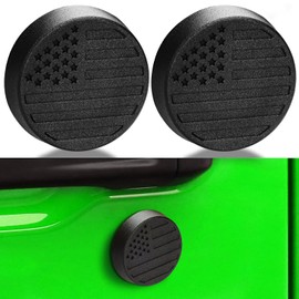 Front Door Lock Hole Covers for Jeep Wrangler JL and Gladiator JT from 2018 to 2024, with Strong Magnetic Lock Hole Decorative Accessories for Door Lock Protection (Set of 3)