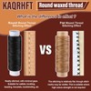 KAQRHFT 0.55 mm 54 Yards Leather Thread for Sewing, Round
