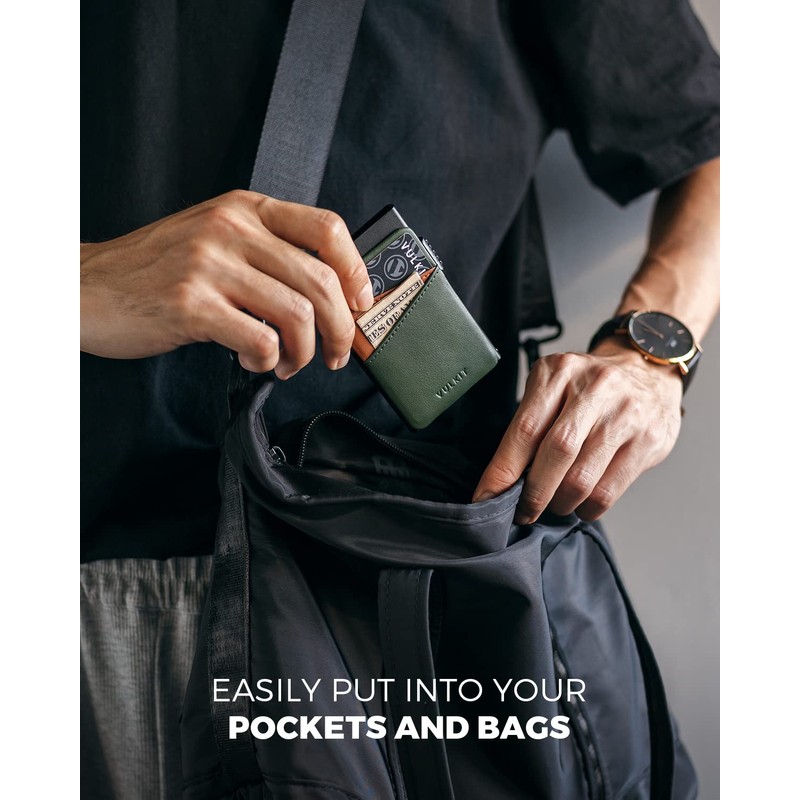 VULKIT Credit Card Holders for Men Pop-up Card Wallet RFID