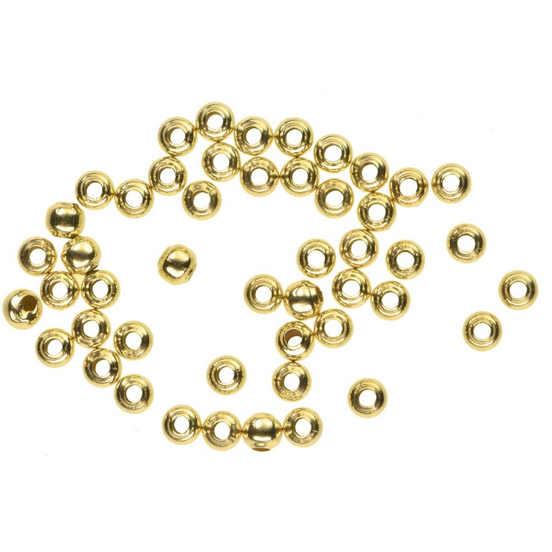 2mm 14K Solid Gold Tiny Beads Hollow 48 Beads