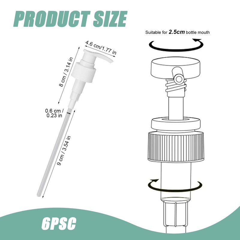 Pack of 6 Syrup Pump Compatible Fruit Juices, Pump Dispenser,