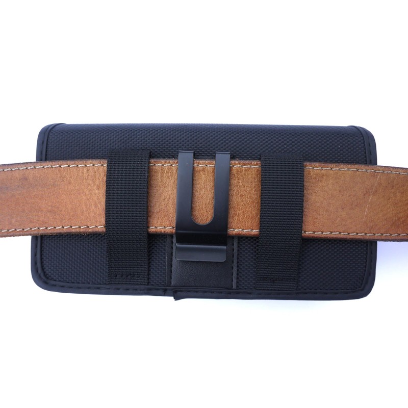 Horizontal Dual Large Phone Holster with Strong Magnetic Closure