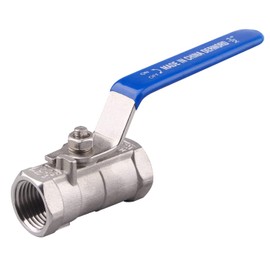 DERNORD Stainless Steel Ball Valve 1PC Type 0.5 Inch NPT Standard Port for Water, Oil, and Gas (1/2 Inch Ball Valve)