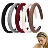 Kabwea 5 Piece Multicoloured Non-Slip Headbands, Elegant Hairbands for Ladies,
