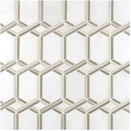 Royal Link 13 in. x 11.81 in. x 10mm Polished Marble Mesh-Mounted Mosaic Tile - 5 Pack Set - 5 Sheets (5.35 sqft)