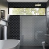 6-Sheet Black Hexagon Peel and Stick Backsplash for Kitchen and