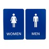 Non-Accessible/Wheelchair Men & Women ADA Restroom (Bathroom) Sign Set w/Braille