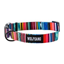 Wolfgang Heavy Duty, Adjustable Wide Venture Dog Collar with Quick Release Nylon Buckle for Walking & Training