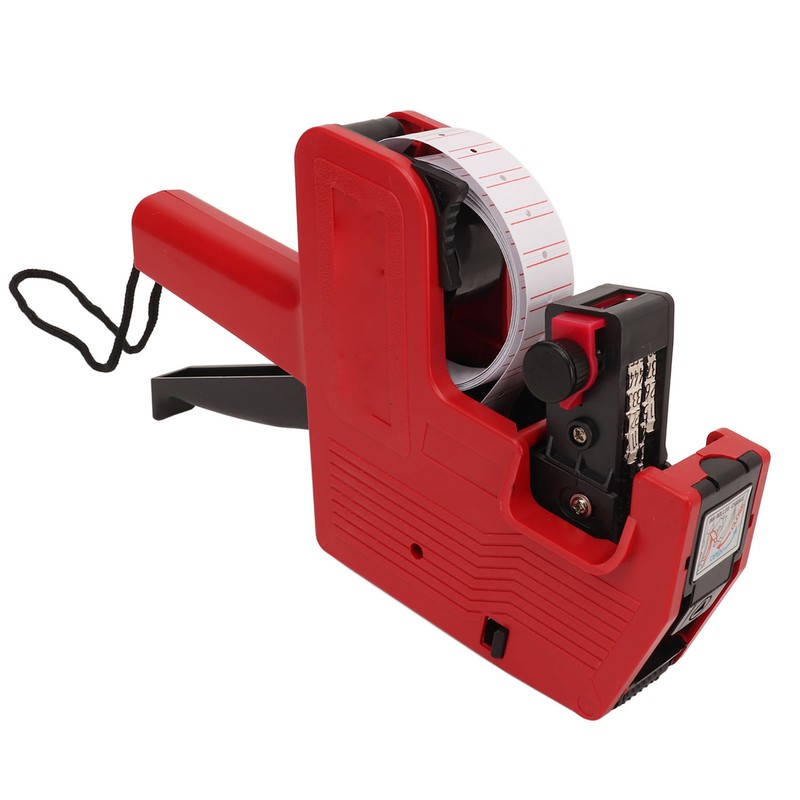 Price Label Gun Small Tag Sticker Maker Machine Red with