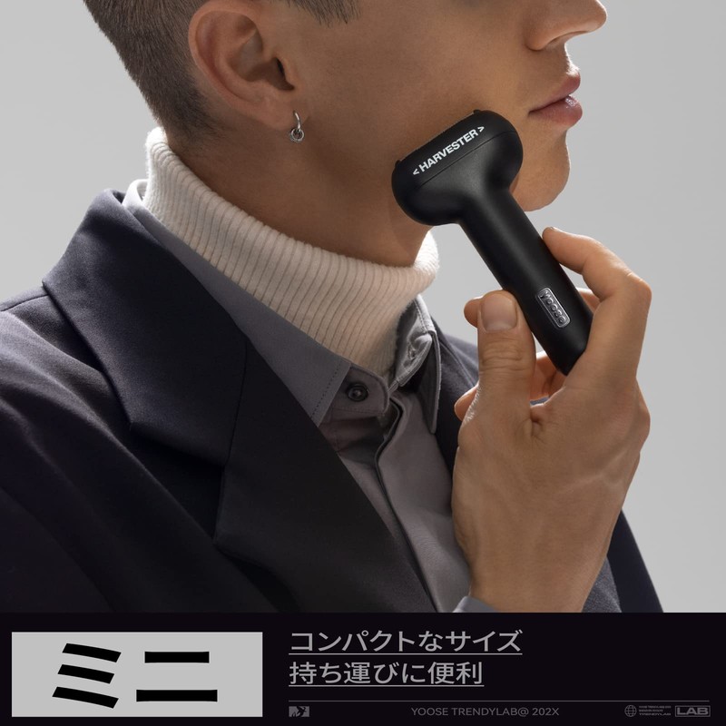 yoose 交換用ヘッド 往復式 電気シェーバーの磁気ヘッド 三枚刃 乾湿両用 合金製 ミニ Black TRIPLEシリーズ