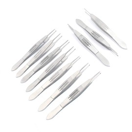 OdontoMed2011 10 PCS CASTROVIEJO Forceps 4" 0.3MM Tying 1X2 Stainless Steel Instruments ODM