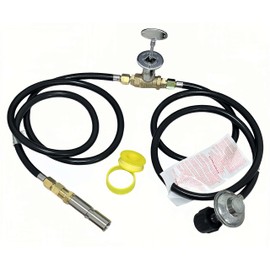 DIY Propane Gas Fire Pits Kit Include 1/2" Key Valve Connection Hose Installation Kit, Quarter-Turn Shut-Off Valve Kit Hose Assembly