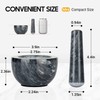 Tera Mortar and Pestle Set Natural Marble Grinder Spice Herb