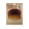 Pompadour Comb Hair Styler Brown Set of 2