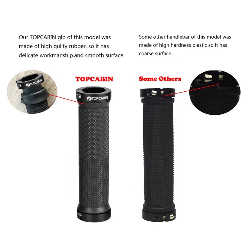 TOPCABIN Bicycle Handlebar Grips, Ergonomic Design, Mountain Bike / BMX