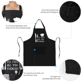 Funny Cooking Aprons for Men Gifts for Dad, Husband, Boyfriend, Brother, Men Unique Birthday Gifts Funny Aprons for Men Women Cool BBQ Baking Grilling Kitchen Chef Apron