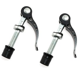 HJTOOK 2pcs M8x65 Black Bike Seat Clamp Seat Post Quick Release Saddle Parts for Folding Bicycle Mountain Bike