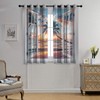 HDESDIS Sunset Ocean Beach Grommet Blackout Curtains for Bedroom, Tropical