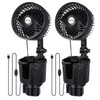 DaisyInner 2 Pcs USB Car Fan with Cup Holder 2