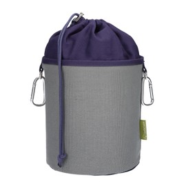 trendfinding Canvas Fabric Clothes Peg Bag with 2 Carabiner Hooks for 200 Pegs, Extra Large and Sturdy, Grey-oxford blue, Peg Bag