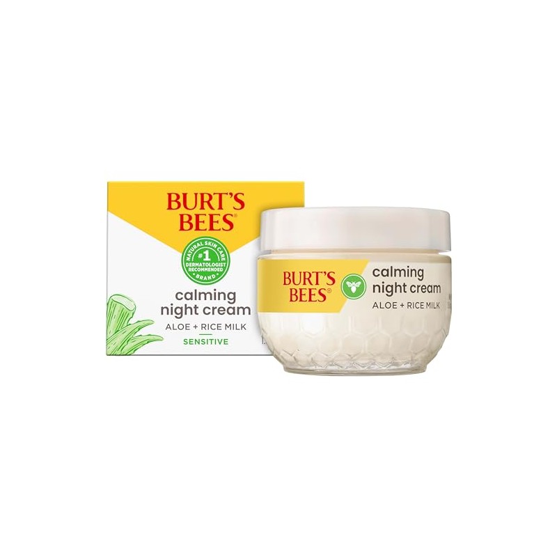 Burts Bees Night Cream for Sensitive Skin, 1.8 Ounces