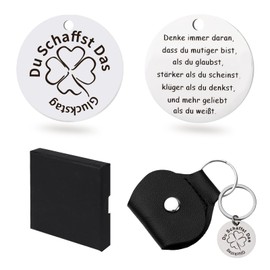 A Small Hug Lucky Charm, Courage Gift, Pocket Hug, Small Lucky Charm with Bag, Get Well Soon Gifts, Lucky Charm Exam for Family Favourite Person, Women, Boys, Patient
