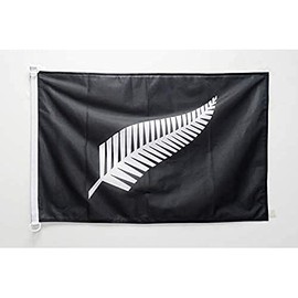 AZ FLAG Drapeau Nouvelle-Zélande All Black 90x60cm - Drapeau Néo-zélandais - Rugby 60 x 90 cm Spécial Extérieur - Drapeaux