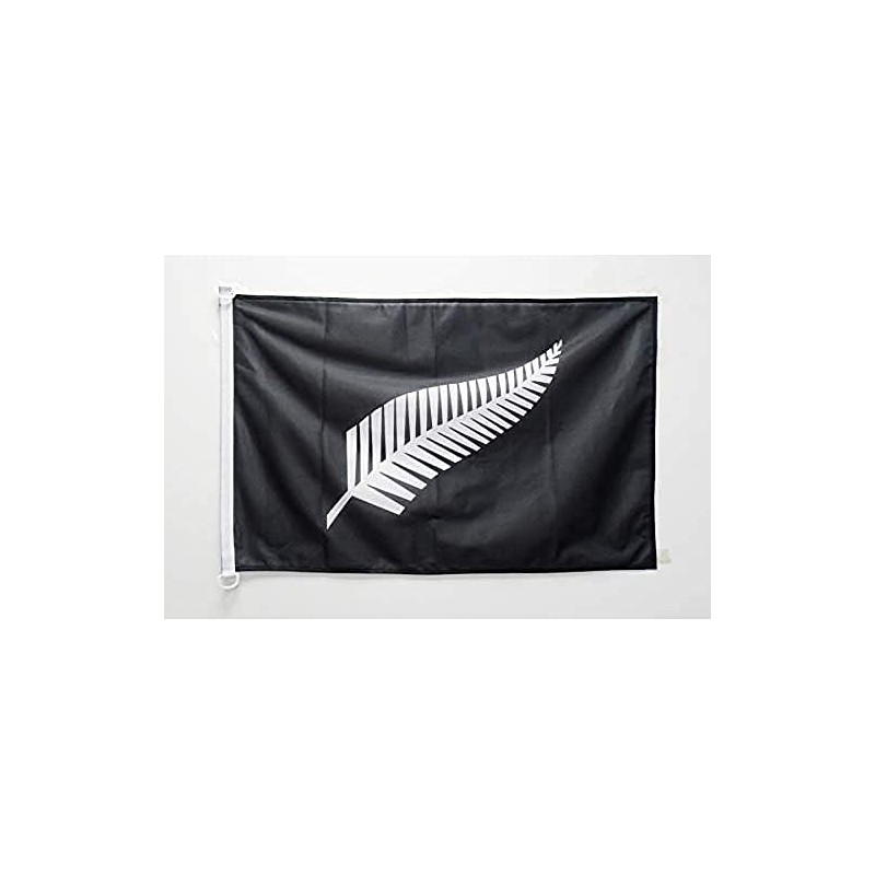AZ FLAG Drapeau Nouvelle-Zélande All Black 90x60cm - Drapeau Néo-zélandais