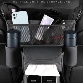 UkrParts Central Control Storage Bag, Car Seat Organizer with Mesh Pocket
