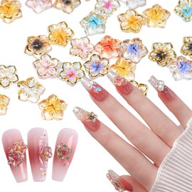 Aikeis 100 Pieces Nail Flowers Nail Stickers Henna Nails DIY Nail Decoration Stickers Nails 3D Nail Stickers Nail Art Stickers Flowers Acrylic