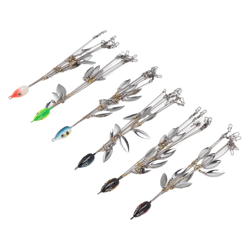 6 Pcs Umbrella Rigs with Sequin Fishing Rigs Lure 5