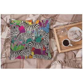 WONDERTIFY Zebra Cushion Cover Zebra Animal Throw Pillow Covers Cushion Case For Couch Home Decor Black White 45X45 Cm