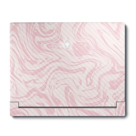 MightySkins Carbon Fiber Skin Compatible with Alienware X16 R1 (2023) Full Wrap Kit - Silky Pink | Protective, Durable Textured Carbon Fiber Finish | Easy to Apply & Change Styles | Made in The USA