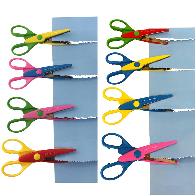 EXERZ Craft Scissors 8pcs DIY Art with a Carrying Bag/Pocket/
