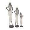 Deco 79 Polystone Woman Handmade Decorative Sculpture Standing African Home
