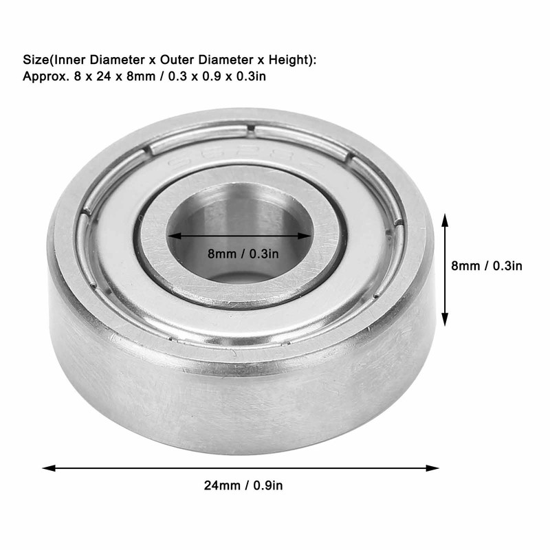 10Pcs Ball Bearings Stainless Steel WearResistant Quiet Skateboard Driver Accessories