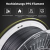 YXPOLYER PPS Filament 1kg 1.75mm Heat Resistance to 180°C, Engineering-Grade