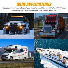 PSEQT 16 Way Fuse Block with Positive and Negative Bus Bar 12V 24V Blade Fuse Holder ATC/ATO Standard Fuse Box w/Waterproof Cover for Trailer Truck Automotive Cars RV Snowmobile Pickup Camper Van