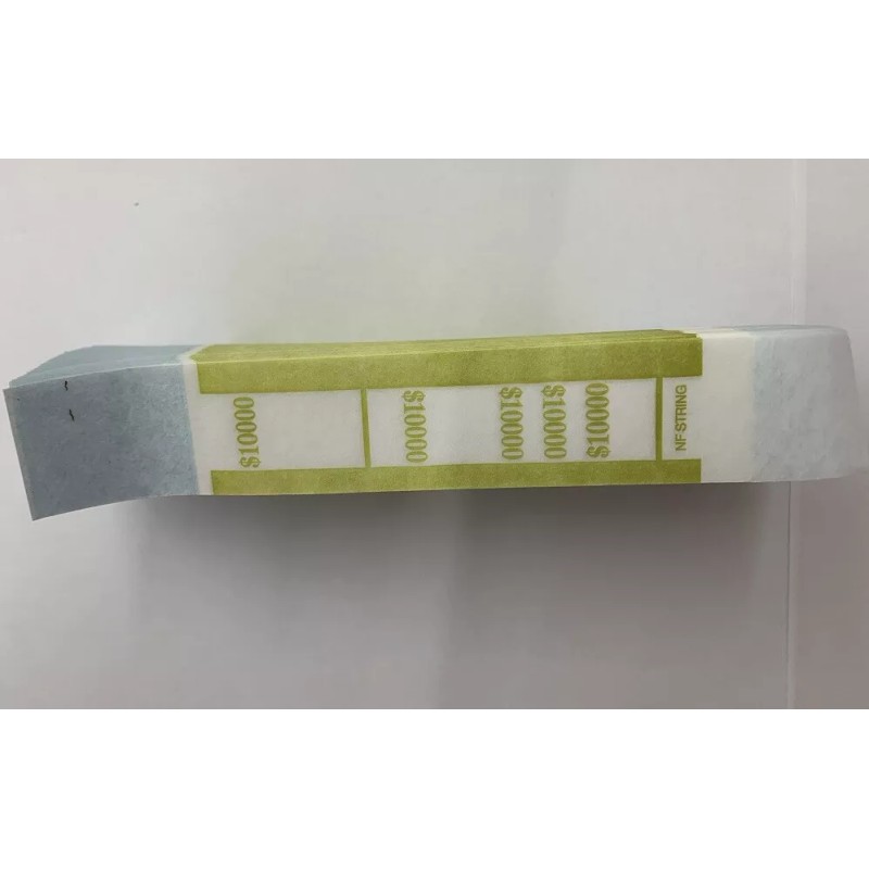 NF String Currency Straps-Self Sealing Money Bands, $10,000 Mustard, 100