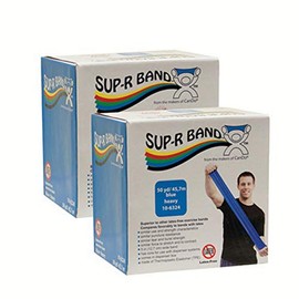 Sup-R Band Latex Free Exercise Band - Twin-Pak - 100 Yard - (2-50 Yard Boxes) - Blue - 10-6334