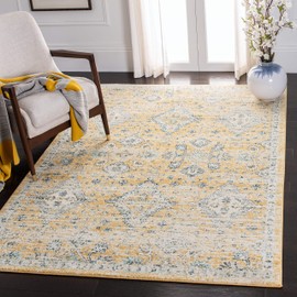 SAFAVIEH Evoke Collection Accent Rug - 2'2" x 4', Gold & Ivory, Boho Oriental Design, Non-Shedding & Easy Care, Ideal for High Traffic Areas in Entryway, Living Room, Bedroom (EVK224B)