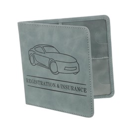 VILLFUL 1pcs Drive License Registration Holder Compact Pu Organizer for Car Documents Slim Credit Card Container Stylish for Men