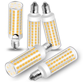 TZHILAN JDE11 Led Bulbs, 120V 50W Halogen Equivalent Dimmable,T3 T4 Mini Base JD E11 Bulb, 3000K Warm White 5W 650lm E11 for Chandeliers, Candelabra, Ceiling Fan, Cabinet Lighting, 5-Pack